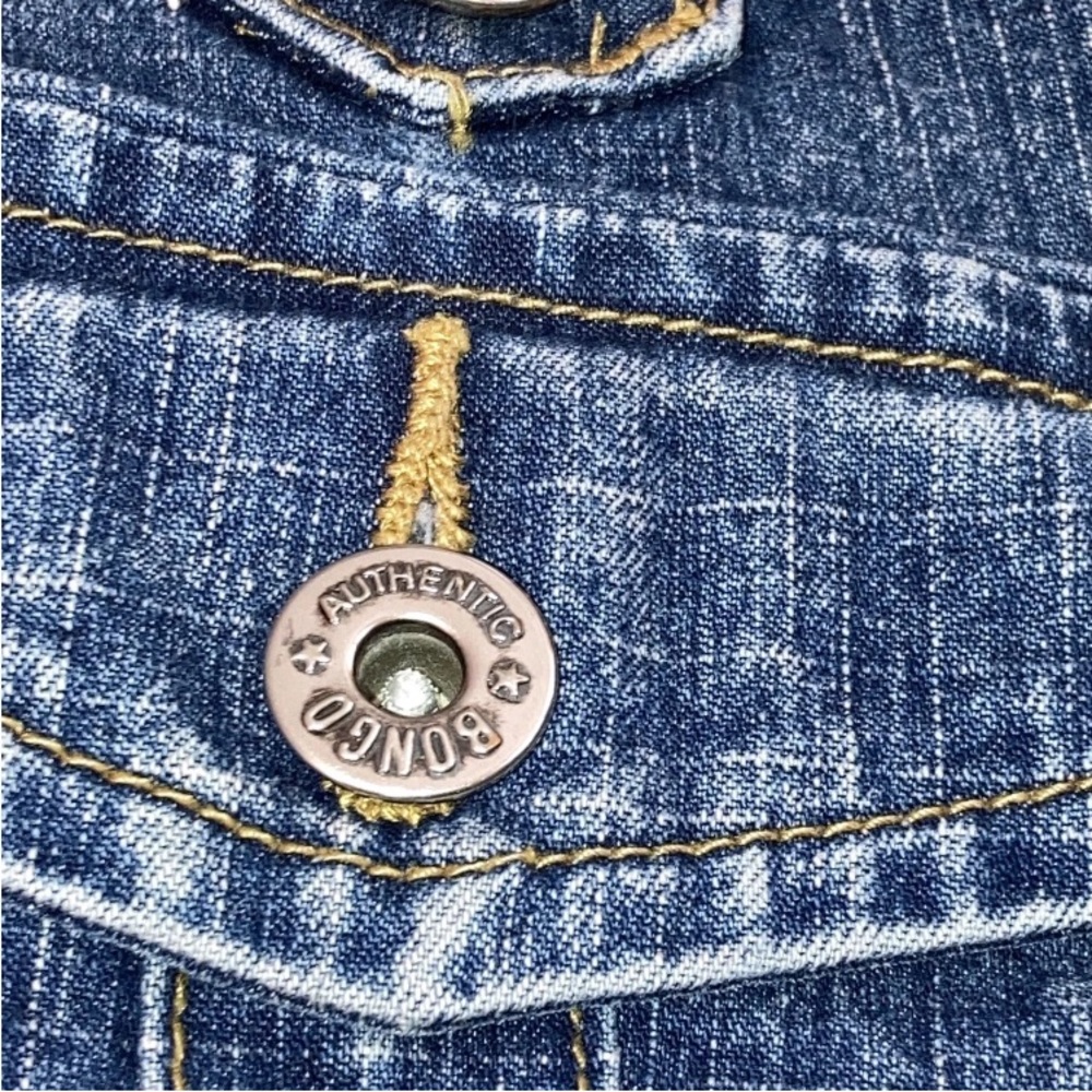 Vintage Y2K Bongo Cargo Denim jean mini skirt Women’s 9 Low Rise Front Pockets 9 - Picture 7 of 8